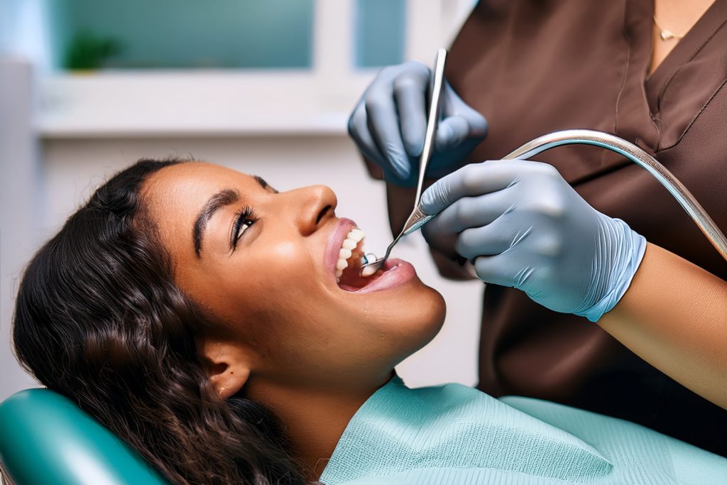 Tooth extraction at the dentist